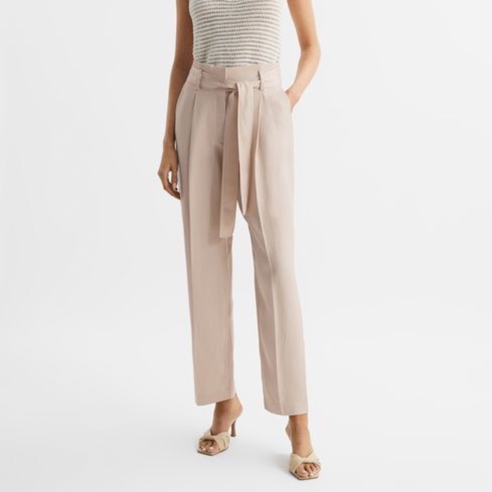 Reiss Mylie Tapered Leg High Rise Trousers | Size 8